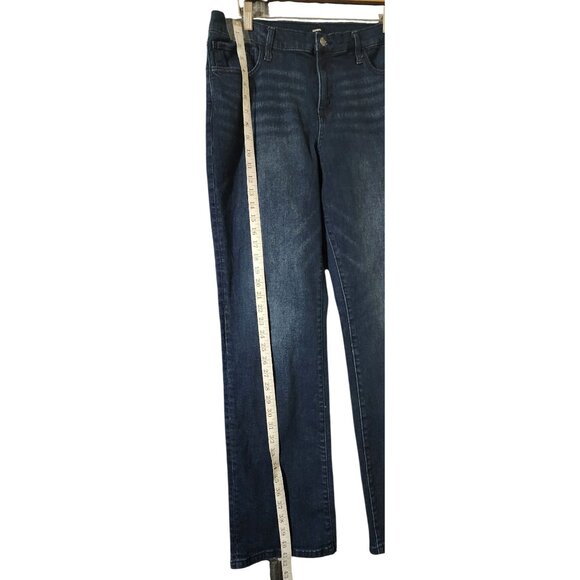 Express Womens Dark Wash Jeans Size 16 Mid-Rise Straight Leg Stretch Denim - Picture 7 of 7